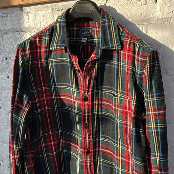 J. Crew Red and Green Plaid Button Down Shirt - Picture 3 of 3
